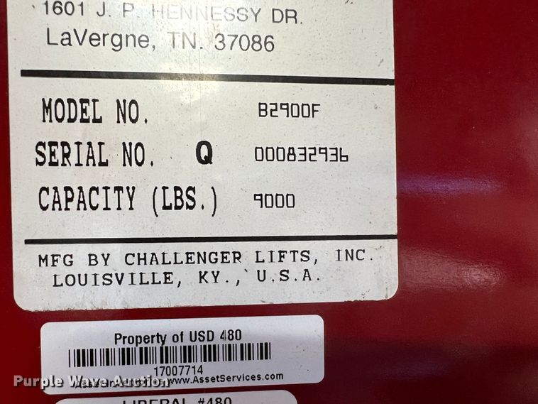 image for item LI9363 Ammco 82900F  two post automotive lift