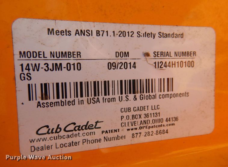 image for item MU9672 Cub Cadet XT3 Enduro  lawn mower