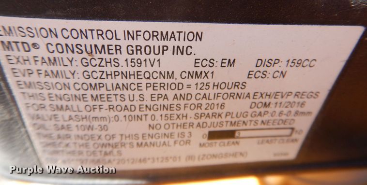 image for item MU9673 Cub Cadet SC500 EZ  push mower