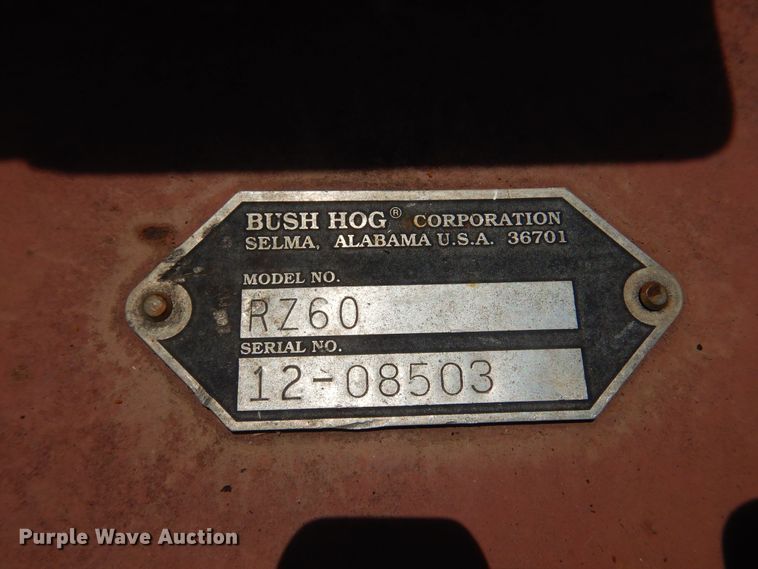 image for item DB7980 Bush Hog RZ60  rotary mower