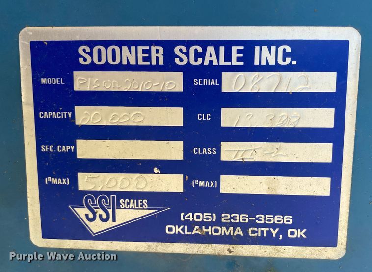 image for item DK6260 Sooner PISON2010-10  livestock scale