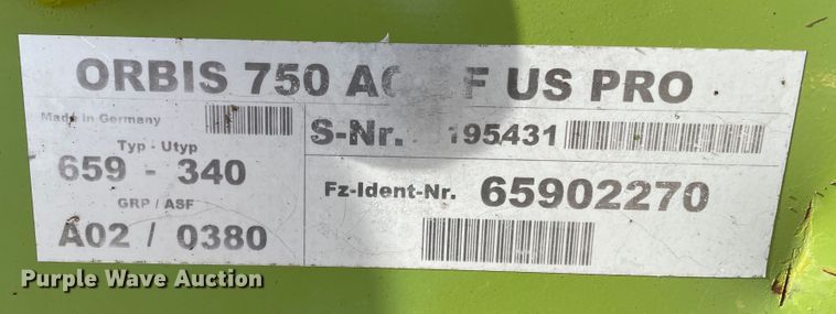 image for item DN5110 2013 Claas Orbis 750  rotary forage head