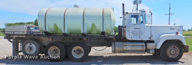 image for item DP4668 1981 Mack RWS786LS  flatbed truck with tank