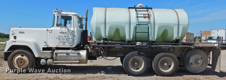 image for item DP4668 1981 Mack RWS786LS  flatbed truck with tank