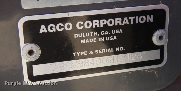 image for item DR1256 2016 Massey Ferguson WR9840  windrower