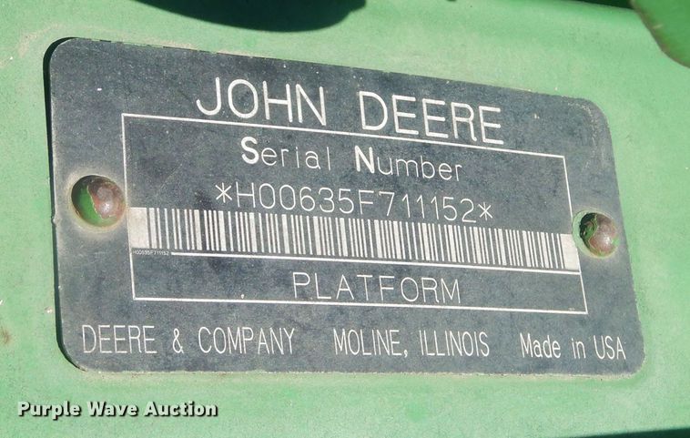 image for item JC9800 2005 John Deere 635F  flex head