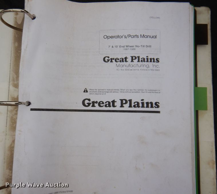 image for item JO9056 Great Plains Solid Stand 10  no-till grain drill