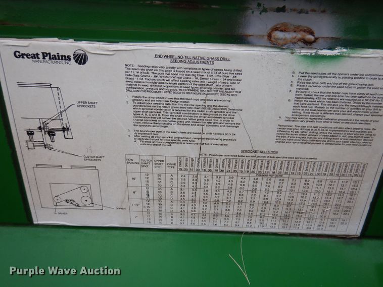 image for item JO9057 2002 Great Plains 1005NG no-till grain drill