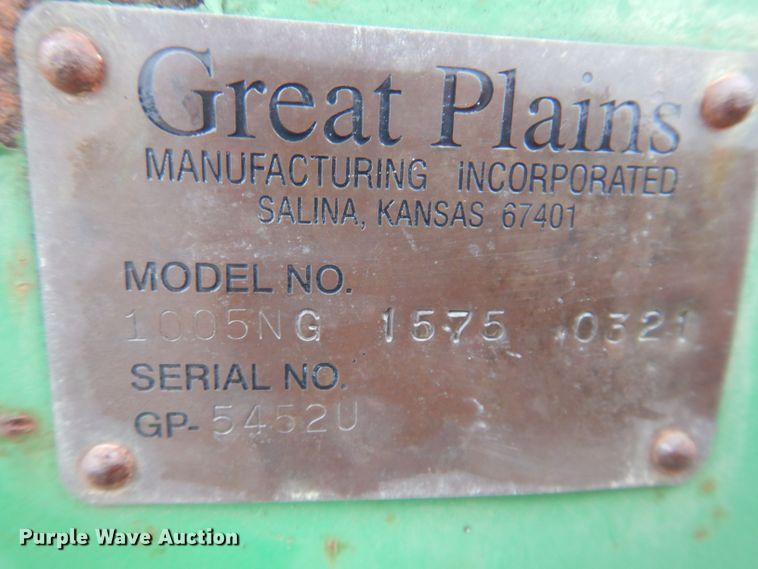 image for item JO9057 2002 Great Plains 1005NG no-till grain drill