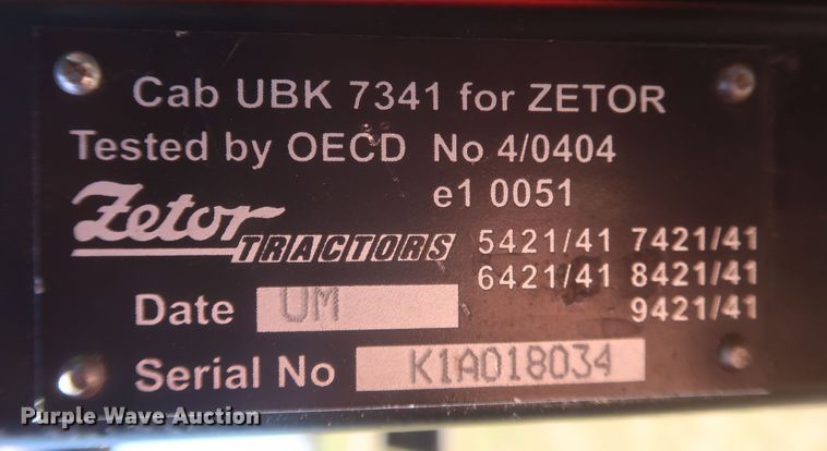 image for item KR9886 2007 Zetor 6421 Proxima  tractor