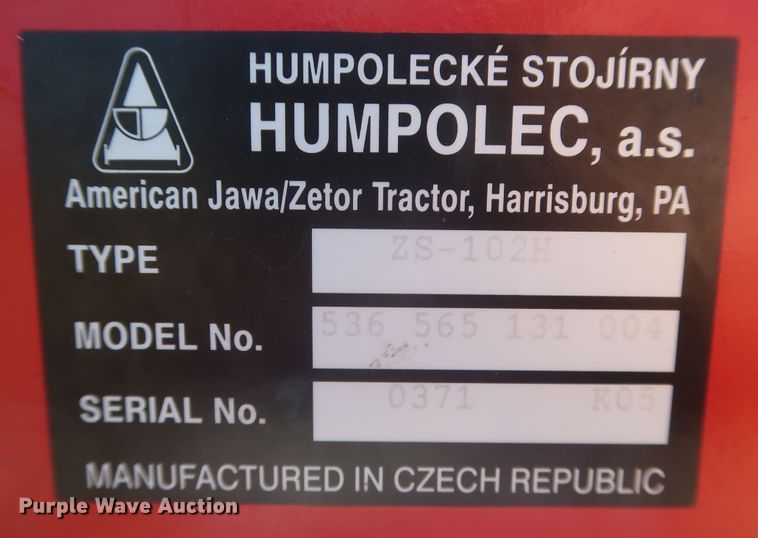 image for item KR9886 2007 Zetor 6421 Proxima  tractor