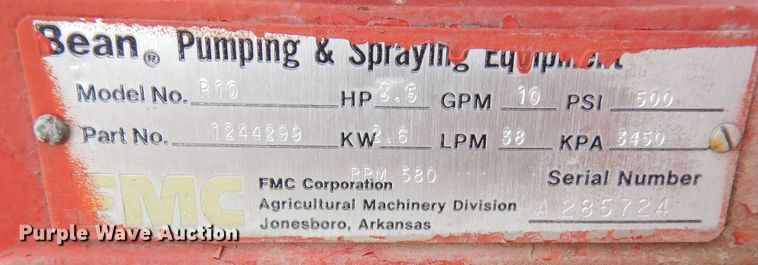 image for item LT9848 FMC Bean R10  pump