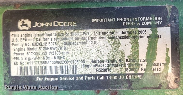 image for item MK9031 2006 John Deere 9520  Scraper Special 4WD tractor