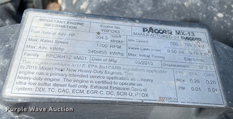 image for item DN5016 2016 Kenworth T880  dump truck