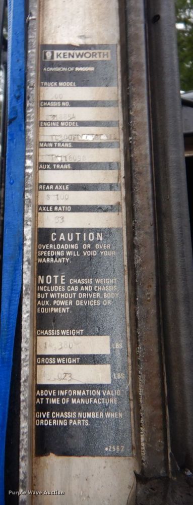 image for item DO1445 1984 Kenworth W900  semi truck