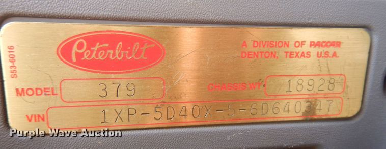 image for item JH9688 2006 Peterbilt 379  semi truck