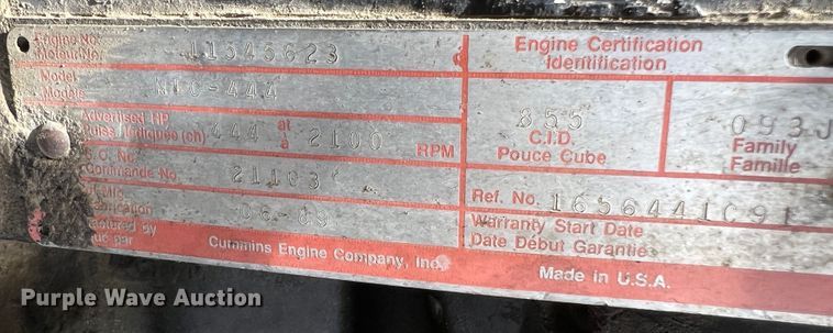 image for item KC9873 1990 International 9400  semi truck