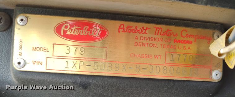 image for item LU9190 2003 Peterbilt 379 semi truck