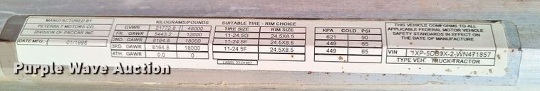 image for item LU9192 1998 Peterbilt 379  semi truck