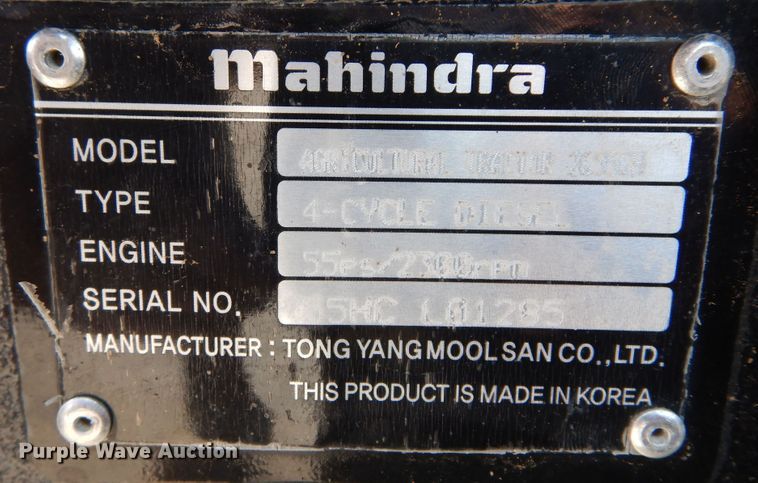 image for item DH8500 2021 Mahindra 2655 HST  MFWD tractor