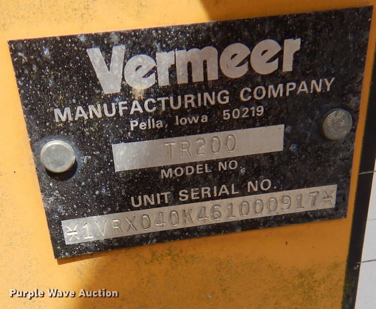 image for item DJ3850 2005 Vermeer RT200  trencher