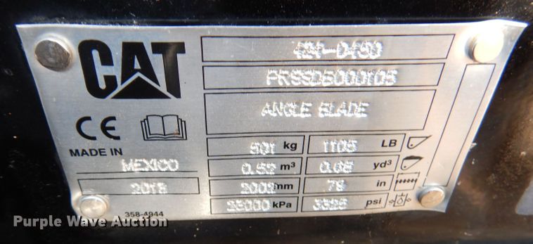 image for item DJ3855 Caterpillar  skid steer dozer blade