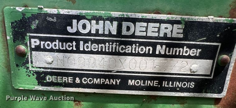 image for item DK6338 1985 John Deere 9940  spinach harvester