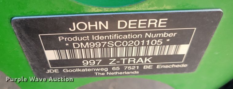 image for item DM2398 John Deere 997 Z-Trak  ZTR lawn mower