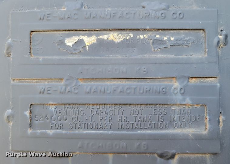 image for item DM2407 We-Mac Manufacturing Co.  bulk oil tank