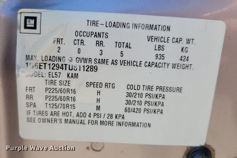 image for item DM2429 1996 Cadillac Eldorado