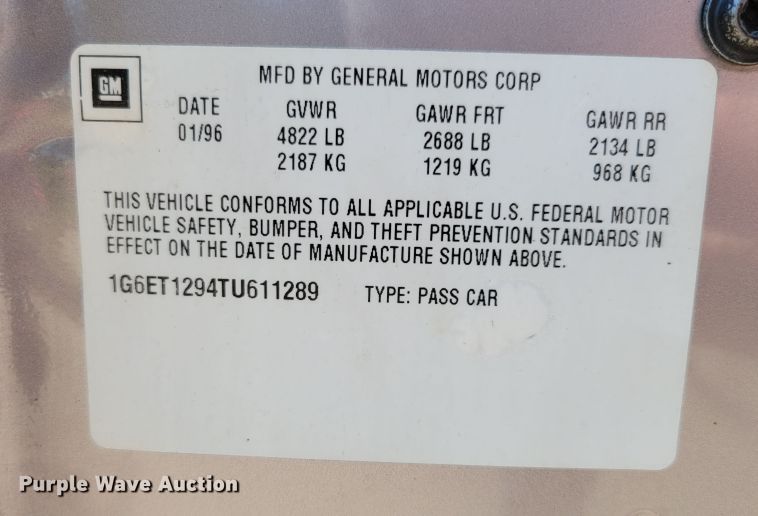 image for item DM2429 1996 Cadillac Eldorado