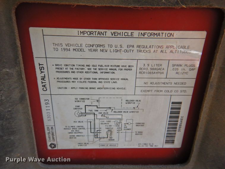 image for item DP4700 1994 Dodge Dakota  Club Cab pickup truck