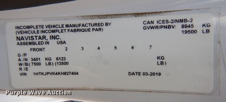 image for item DR1269 2019 Chevrolet Silverado 5500  flatbed truck