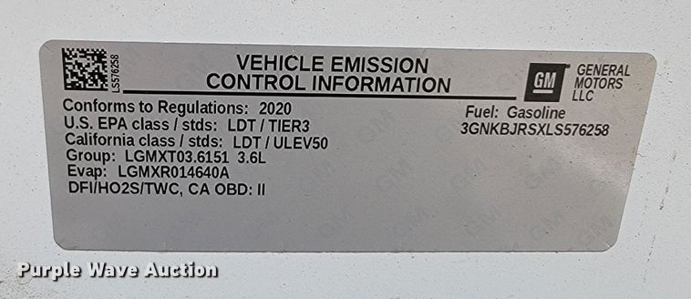 image for item JC9707 2020 Chevrolet Blazer  SUV