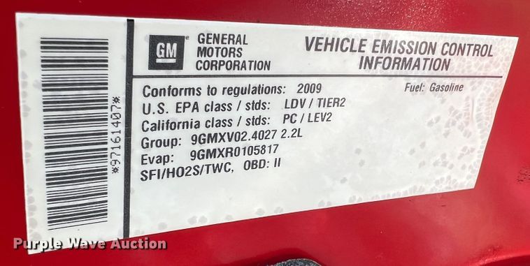 image for item JM9261 2009 Chevrolet Cobalt LT
