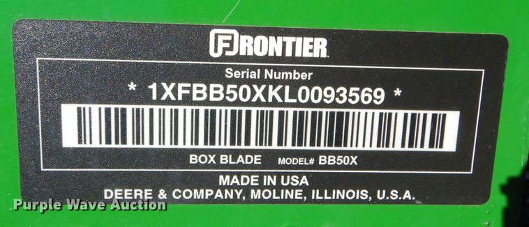 image for item JX9130 Frontier BB5084  box blade