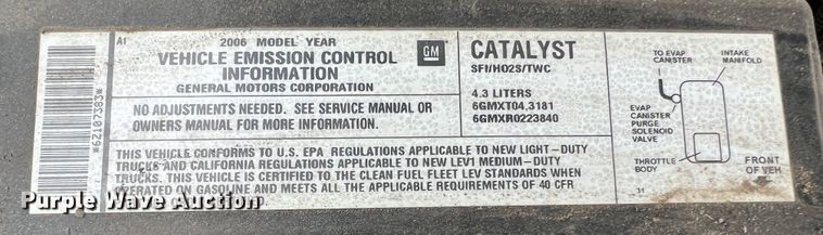 image for item KC9947 2006 Chevrolet Silverado 1500  pickup truck
