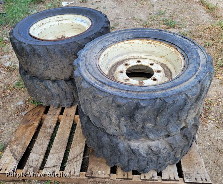 image for item KD9834 (4) 10-16.5 tires and wheels