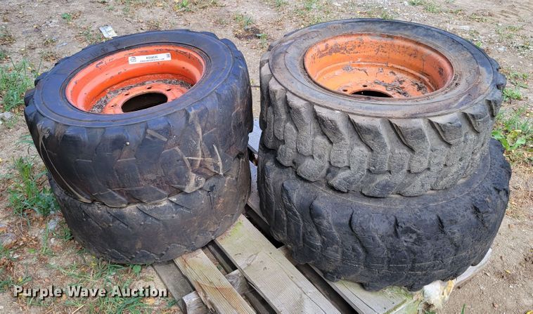 image for item KD9835 (4) 10-16.5 tires and wheels