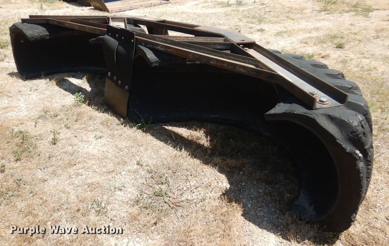 image for item KI9296 Shop built  132"W skid steer snow pusher