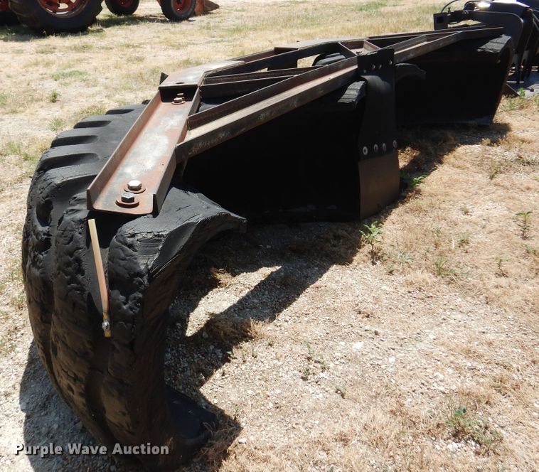 image for item KI9296 Shop built  132"W skid steer snow pusher