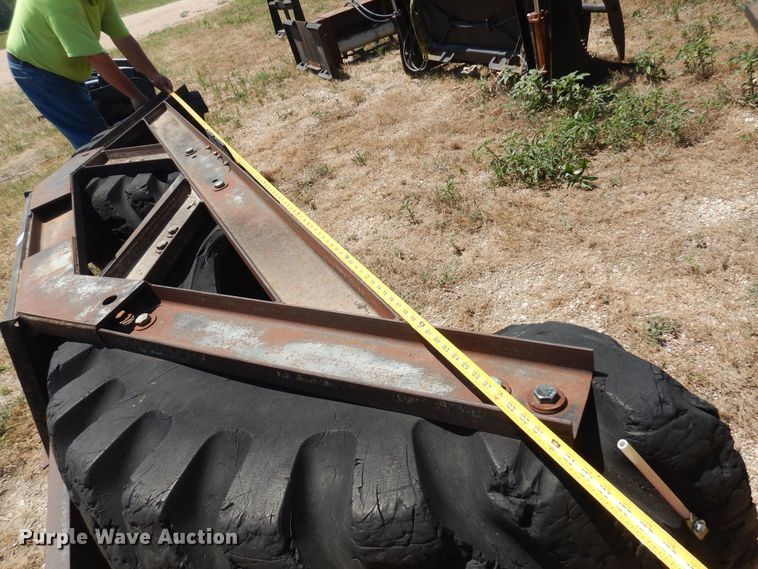 image for item KI9296 Shop built  132"W skid steer snow pusher