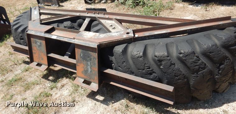 image for item KI9296 Shop built  132"W skid steer snow pusher