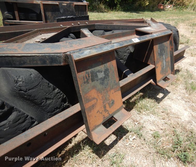 image for item KI9296 Shop built  132"W skid steer snow pusher