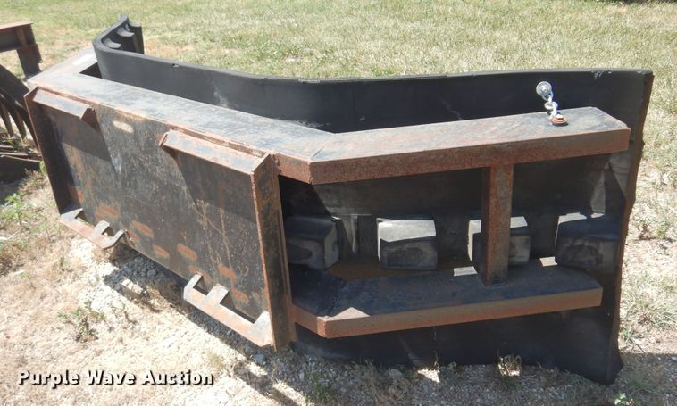 image for item KI9297 Shop built  86"W skid steer snow pusher