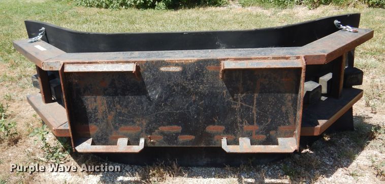 image for item KI9297 Shop built  86"W skid steer snow pusher