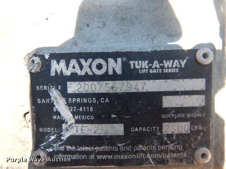 image for item KI9329 Maxon TE-25L  Tuk-a-way lift gate