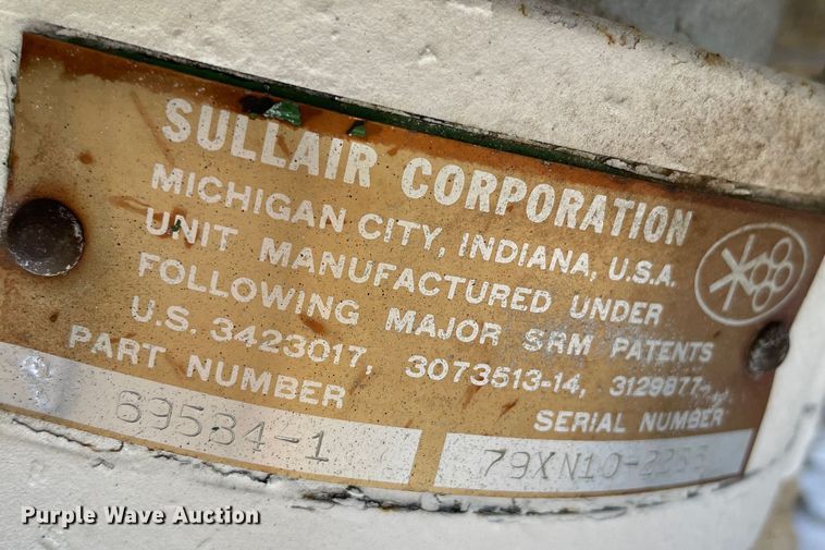 image for item KJ9749 Sullair 125 GFQGM  air compressor