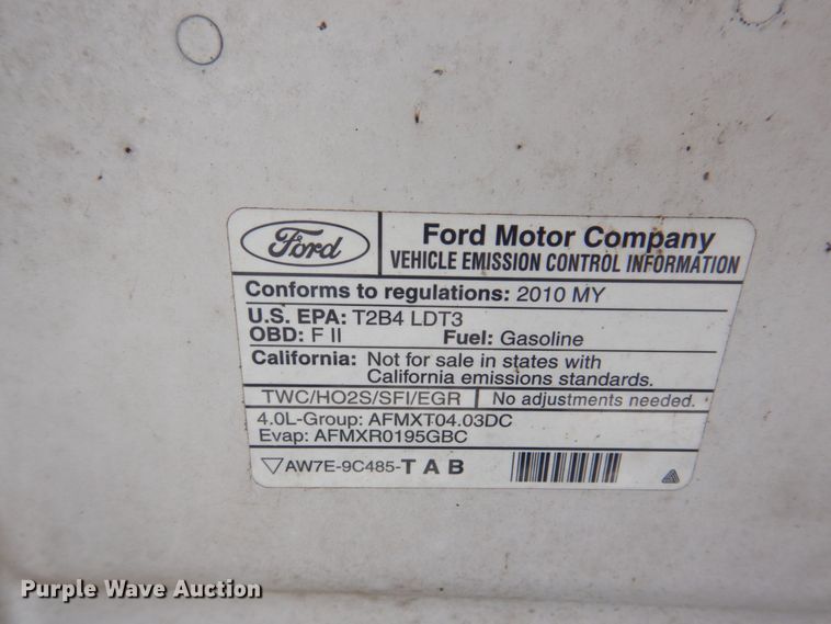 image for item KR9125 2010 Ford Explorer XLT  SUV