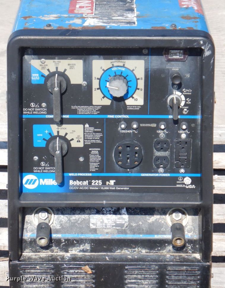 image for item KR9129 Miller Bobcat 225NT  welder/generator